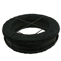 Article Bague mousse florale noire Ø44cm H6cm 2 pcs