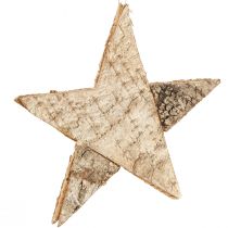 Article Étoiles de bouleau à suspendre écorce de bouleau naturelle 25cm 3 pcs