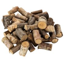 Article Bois de bouleau décoratif avec écorce pour bricolage 3cm 300g