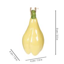 Article Pendentifs en céramique en forme de fleur, motif floral joyeux, décoration printanière, 9 cm, lot de 6