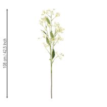 Article Branche décorative de pommier en fleurs, fleur artificielle pour une touche de couleur dans le salon, couleur crème, 108 cm, lot de 2