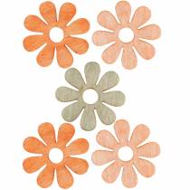 Article Fleurs à disperser, décoration printanière, fleurs en bois, fleurs de décoration dispersées 144 pcs