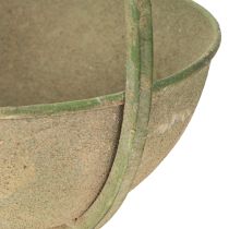 Article Corbeille fleurie, panier suspendu, décoration métal jardin Ø16cm H38cm