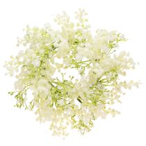 Article Couronne de fleurs mimosa artificielle crème blanc vert Ø25cm