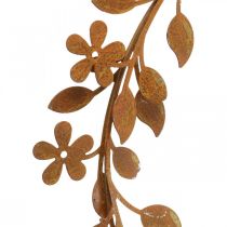 Couronne de fleurs décoration métal aspect rouille couronne décoration printanière Ø20cm 3pcs