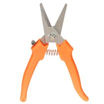 Article Ciseaux à fleurs en acier inoxydable et manche orange 19 cm pour floristique