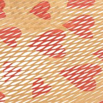 Article Papier cadeau alvéolé durable avec motif cœur pour occasions spéciales, 25 mètres