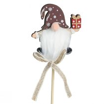Article Piquets pots de fleur Gnome de Noël avec cadeau 7cm 12pcs