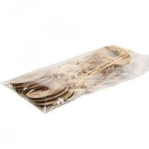 Article Bouchon fleur Bouchon décoratif abeille en bois avec dicton 7x27,5cm 12 pièces