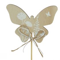 Article Bouchon à fleurs papillon en bois fleurs décoratives 9cm 12pcs