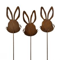 Article Bouchon de fleur décoration lapin rouille 7,5cm×11,5cm 6 pcs