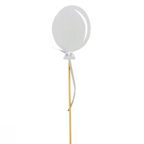 Article Bouchon de fleur bouquet décoration gâteau topper ballon blanc 28cm 8 pcs