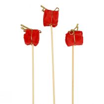 Article Bouchon de fleur paquet de Noël décoration rouge 2,5 cm 15 pcs