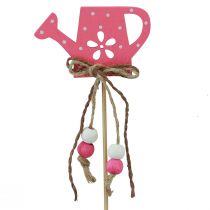 Article Bouchon de fleur arrosoir à pois bois décoratif 4,5×7cm 10 pcs