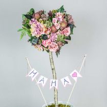 Bouquet dahlia et protea, fleurs en soie, décoration estivale L25cm