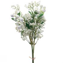 Bouquet de fleurs artificielles fleurs en soie branche de baies blanc 48cm