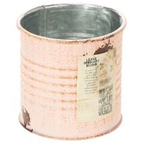 Article Petit pot décoratif en métal finition vintage saumon Ø8 cm H7,5 cm