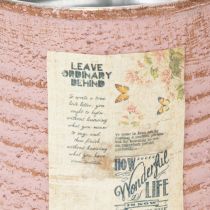 Article Pot décoratif en métal rose antique effet vintage Ø8 cm