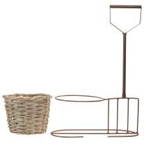 Article Pot de fleur outil de jardin décoratif marron Ø17,5cm H30cm