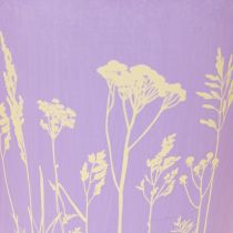 Article Pot de fleurs rond aux couleurs pastel, orné de motifs floraux, pour plantes d'intérieur, 12 cm, lot de 3.