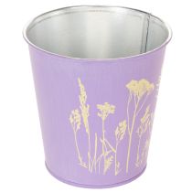Article Set de 3 cache-pots en métal motif floral pastel diamètre 10 cm