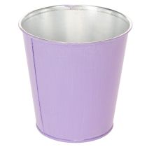 Article Set de 3 cache-pots en métal motif floral pastel diamètre 10 cm