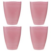 Article Pot de fleurs, vase en plastique, pot à orchidées, rose, 16,5 cm de hauteur, lot de 2