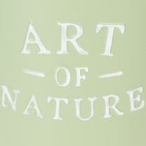 Article Pot de fleurs en zinc Art of Nature vert menthe Ø17,5 cm H15 cm