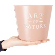 Article Set de 3 cache-pots ronds vintage en métal 17 cm pastel