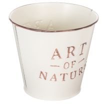 Article Cache-pot en zinc crème 15 cm Art of Nature
