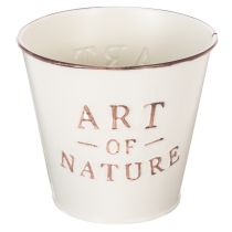 Article Pot de fleurs en zinc, couleur crème, Ø15cm H13,5cm
