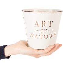 Article Cache-pot en zinc crème 15 cm Art of Nature