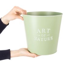Article Cache-pot en métal vert menthe "Art of Nature" Ø22 cm H21 cm