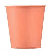 Article Pot de fleur jardinière abricot métal Ø11,5cm H11,5cm