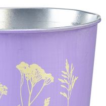 Article Cache-pot en métal violet avec motifs floraux – Ø11,5 cm H11,5 cm