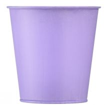 Article Pot de fleurs jardinière métal fleurs violettes Ø10cm H10,5cm