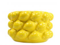 Article Pot de fleur jardinière citron céramique jaune Ø18,5cm H12cm