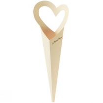 Article Sac à fleurs roses emballage cadeau crème 46cm 12 pcs