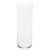 Article Vase à fleurs cylindrique en verre fin, pouvant servir de vase ou de grand vase décoratif, 30 cm