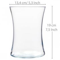 Vase à fleurs, lanterne en verre, vase en verre Ø13,5cm H19cm