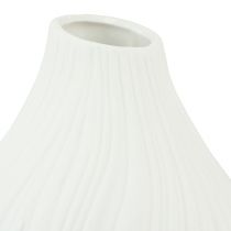 Article Vase à fleurs forme oignon céramique blanc Ø13cm H13,5cm 2pcs