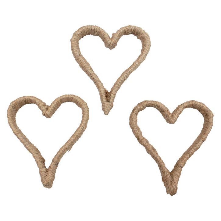 Décoration murale style bohème, anneau décoratif ruban de  jute Ø38,5cm 2pcs-06390