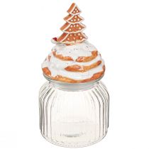 Article Verre bonbonnière de Noël, pot à biscuits sapin Ø11cm H21cm