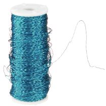 Article Fil à effet bouillon Ø0,30 mm, 140 m, turquoise, pour la création de bijoux et autres créations.