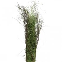 Buisson d&#39;herbe déco avec branches Touffe d&#39;herbe séchée 65×12cm