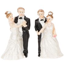 Article Figurines Miniatures Couple de Mariés en Résine 6 cm – Lot de 2