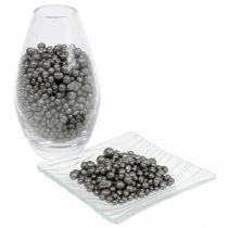Perles décoratives métalliques anthracite granulés décoratifs ronds 4-8mm 1l