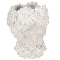 Article Buste en pierre moulée sculpture femme jardinière antique H21,5cm