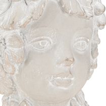 Article Buste en pierre moulée sculpture femme jardinière antique H21,5cm
