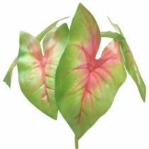 Article Caladium artificiel à six feuilles vert/rose, plante artificielle comme de vraies !